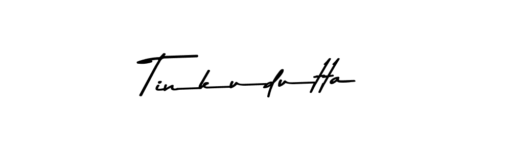 How to make Tinkudutta name signature. Use Asem Kandis PERSONAL USE style for creating short signs online. This is the latest handwritten sign. Tinkudutta signature style 9 images and pictures png