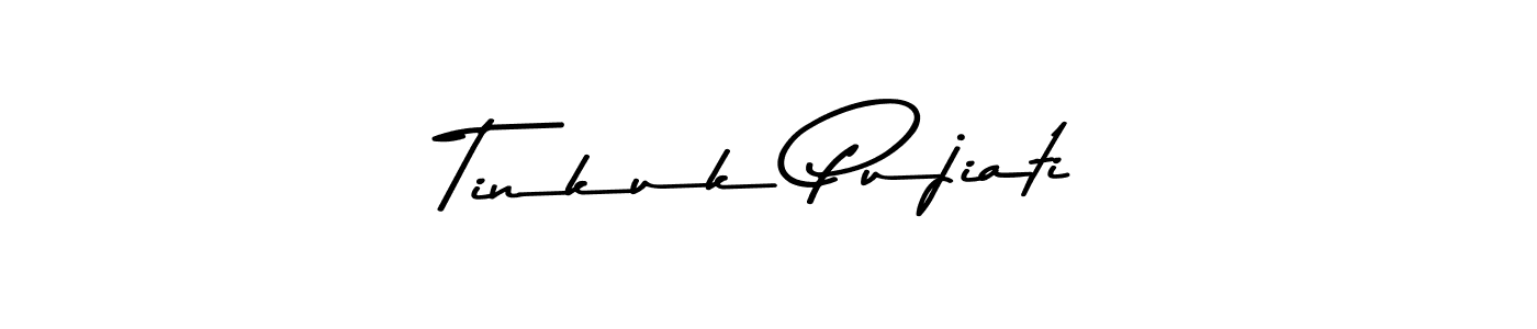 Make a beautiful signature design for name Tinkuk Pujiati. With this signature (Asem Kandis PERSONAL USE) style, you can create a handwritten signature for free. Tinkuk Pujiati signature style 9 images and pictures png