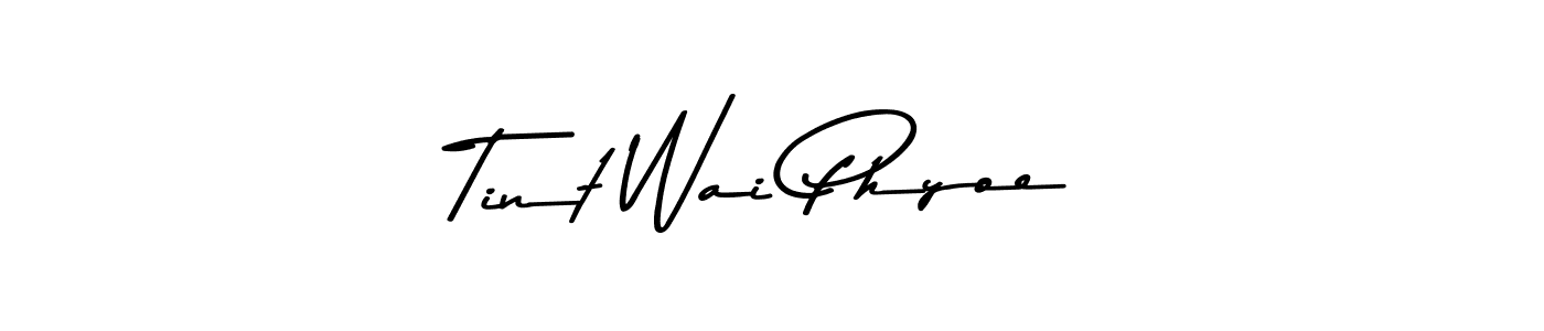 Use a signature maker to create a handwritten signature online. With this signature software, you can design (Asem Kandis PERSONAL USE) your own signature for name Tint Wai Phyoe. Tint Wai Phyoe signature style 9 images and pictures png
