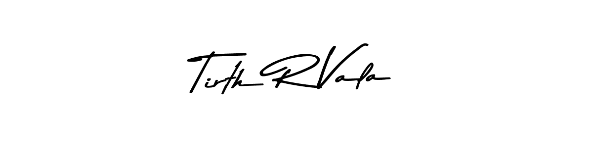 Create a beautiful signature design for name Tirth R Vala. With this signature (Asem Kandis PERSONAL USE) fonts, you can make a handwritten signature for free. Tirth R Vala signature style 9 images and pictures png