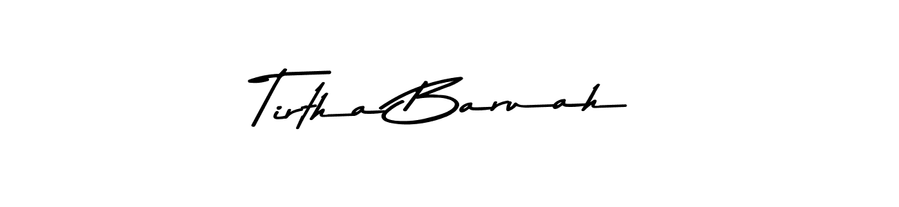 The best way (Asem Kandis PERSONAL USE) to make a short signature is to pick only two or three words in your name. The name Tirtha Baruah include a total of six letters. For converting this name. Tirtha Baruah signature style 9 images and pictures png