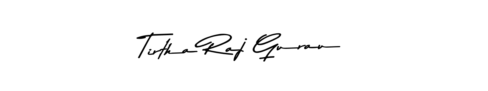 Create a beautiful signature design for name Tirtha Raj Gurau. With this signature (Asem Kandis PERSONAL USE) fonts, you can make a handwritten signature for free. Tirtha Raj Gurau signature style 9 images and pictures png