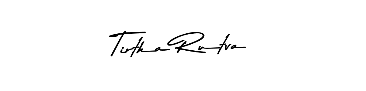 Design your own signature with our free online signature maker. With this signature software, you can create a handwritten (Asem Kandis PERSONAL USE) signature for name Tirtha Rutva. Tirtha Rutva signature style 9 images and pictures png