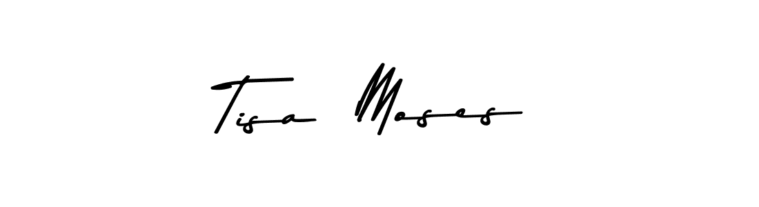 How to make Tisa  Moses name signature. Use Asem Kandis PERSONAL USE style for creating short signs online. This is the latest handwritten sign. Tisa  Moses signature style 9 images and pictures png