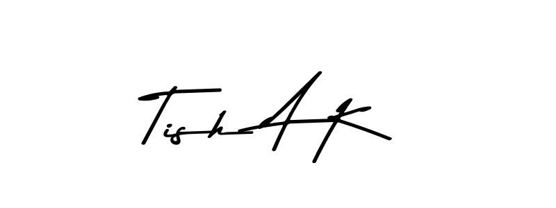 Design your own signature with our free online signature maker. With this signature software, you can create a handwritten (Asem Kandis PERSONAL USE) signature for name Tish A K. Tish A K signature style 9 images and pictures png