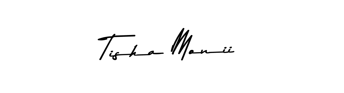 Use a signature maker to create a handwritten signature online. With this signature software, you can design (Asem Kandis PERSONAL USE) your own signature for name Tisha Monii. Tisha Monii signature style 9 images and pictures png