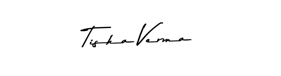 The best way (Asem Kandis PERSONAL USE) to make a short signature is to pick only two or three words in your name. The name Tisha Verma include a total of six letters. For converting this name. Tisha Verma signature style 9 images and pictures png