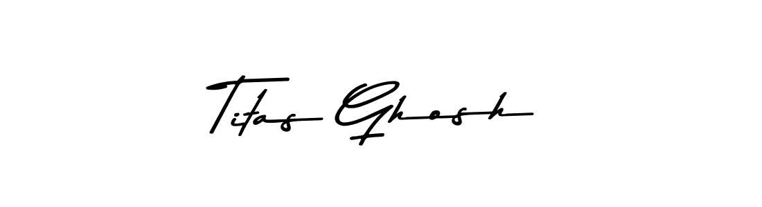 Create a beautiful signature design for name Titas Ghosh. With this signature (Asem Kandis PERSONAL USE) fonts, you can make a handwritten signature for free. Titas Ghosh signature style 9 images and pictures png