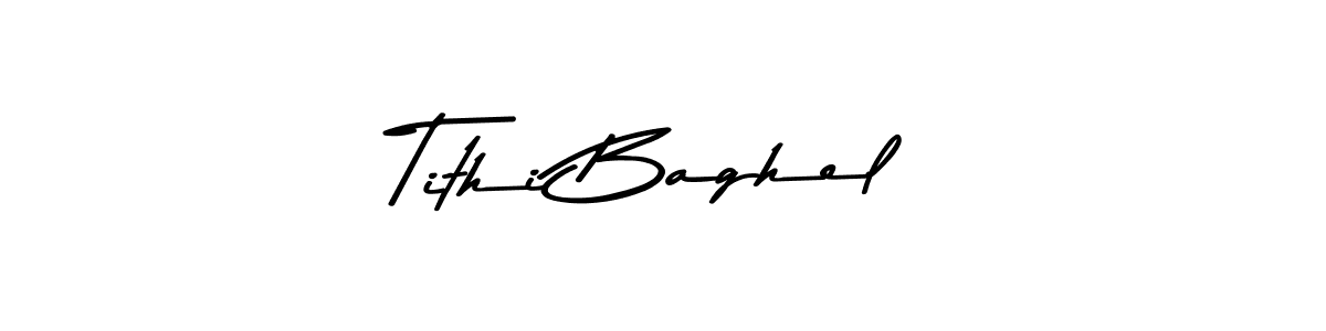 Make a beautiful signature design for name Tithi Baghel. With this signature (Asem Kandis PERSONAL USE) style, you can create a handwritten signature for free. Tithi Baghel signature style 9 images and pictures png