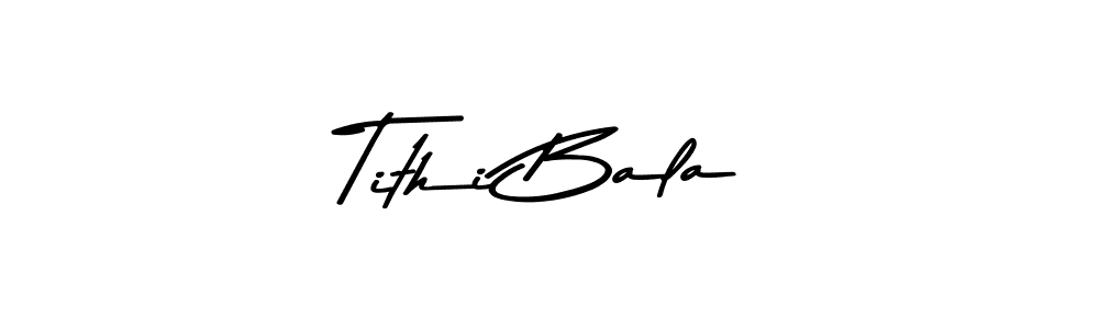 You should practise on your own different ways (Asem Kandis PERSONAL USE) to write your name (Tithi Bala) in signature. don't let someone else do it for you. Tithi Bala signature style 9 images and pictures png