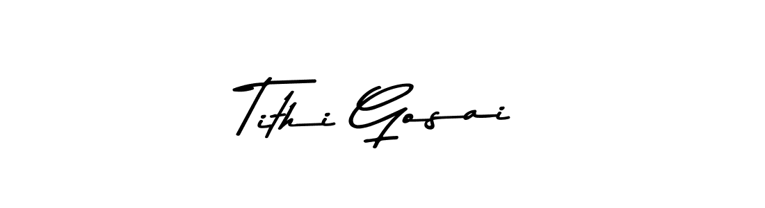 The best way (Asem Kandis PERSONAL USE) to make a short signature is to pick only two or three words in your name. The name Tithi Gosai include a total of six letters. For converting this name. Tithi Gosai signature style 9 images and pictures png