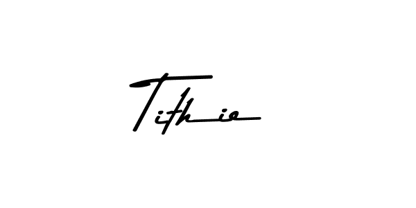 Design your own signature with our free online signature maker. With this signature software, you can create a handwritten (Asem Kandis PERSONAL USE) signature for name Tithie. Tithie signature style 9 images and pictures png