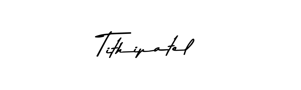 Design your own signature with our free online signature maker. With this signature software, you can create a handwritten (Asem Kandis PERSONAL USE) signature for name Tithipatel. Tithipatel signature style 9 images and pictures png