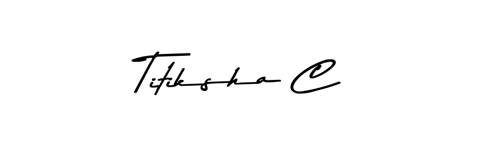 Similarly Asem Kandis PERSONAL USE is the best handwritten signature design. Signature creator online .You can use it as an online autograph creator for name Titiksha C. Titiksha C signature style 9 images and pictures png