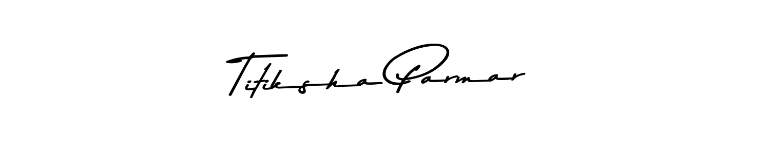 Also You can easily find your signature by using the search form. We will create Titiksha Parmar name handwritten signature images for you free of cost using Asem Kandis PERSONAL USE sign style. Titiksha Parmar signature style 9 images and pictures png