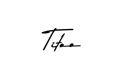 Use a signature maker to create a handwritten signature online. With this signature software, you can design (Asem Kandis PERSONAL USE) your own signature for name Titoo. Titoo signature style 9 images and pictures png
