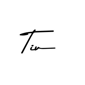 Create a beautiful signature design for name Tiu. With this signature (Asem Kandis PERSONAL USE) fonts, you can make a handwritten signature for free. Tiu signature style 9 images and pictures png