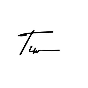 Make a beautiful signature design for name Tiw. With this signature (Asem Kandis PERSONAL USE) style, you can create a handwritten signature for free. Tiw signature style 9 images and pictures png