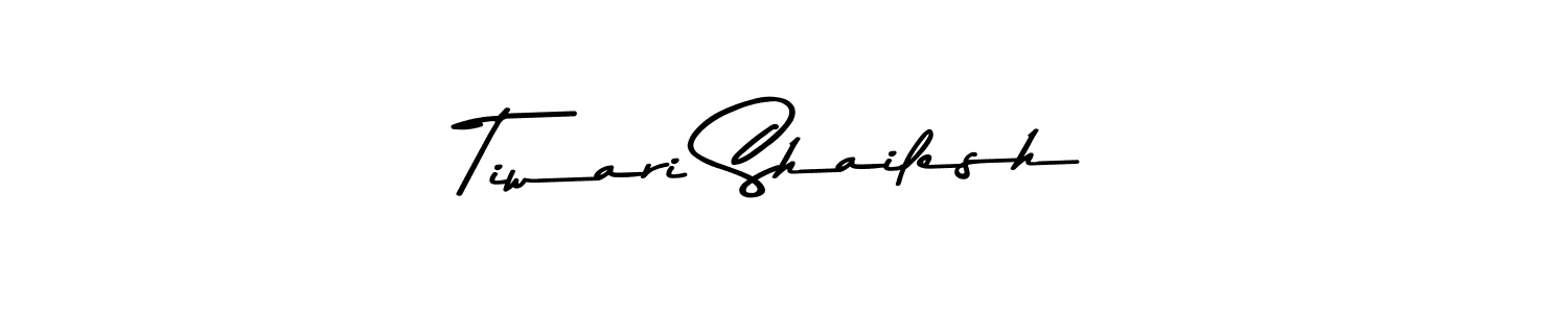 Create a beautiful signature design for name Tiwari Shailesh. With this signature (Asem Kandis PERSONAL USE) fonts, you can make a handwritten signature for free. Tiwari Shailesh signature style 9 images and pictures png