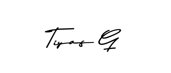 You should practise on your own different ways (Asem Kandis PERSONAL USE) to write your name (Tiyas G) in signature. don't let someone else do it for you. Tiyas G signature style 9 images and pictures png