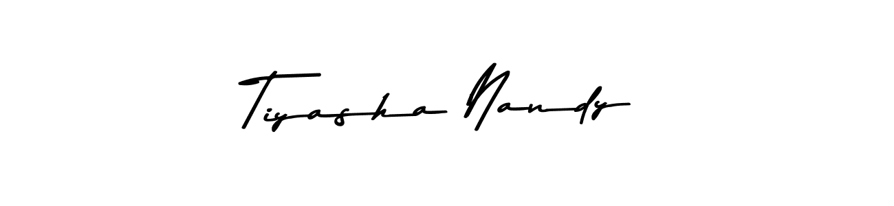 You should practise on your own different ways (Asem Kandis PERSONAL USE) to write your name (Tiyasha Nandy) in signature. don't let someone else do it for you. Tiyasha Nandy signature style 9 images and pictures png