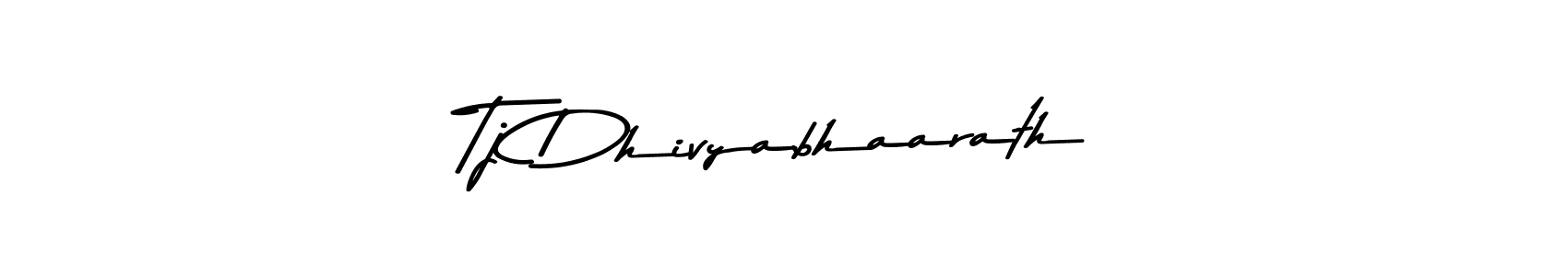 Tj Dhivyabhaarath stylish signature style. Best Handwritten Sign (Asem Kandis PERSONAL USE) for my name. Handwritten Signature Collection Ideas for my name Tj Dhivyabhaarath. Tj Dhivyabhaarath signature style 9 images and pictures png