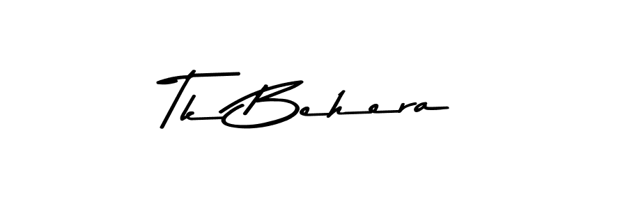 The best way (Asem Kandis PERSONAL USE) to make a short signature is to pick only two or three words in your name. The name Tk Behera include a total of six letters. For converting this name. Tk Behera signature style 9 images and pictures png