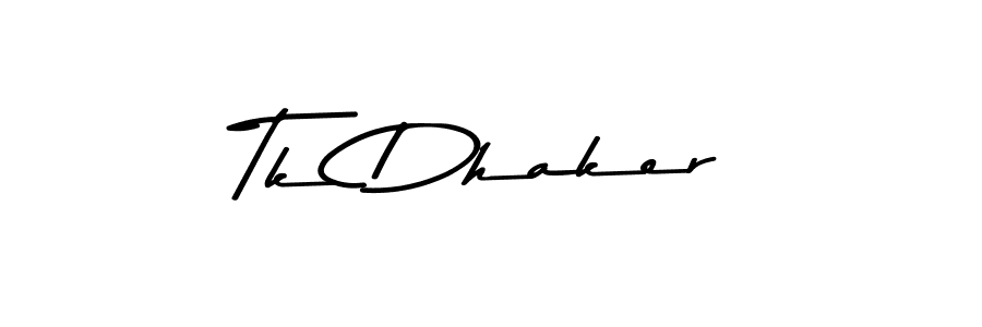 Tk Dhaker stylish signature style. Best Handwritten Sign (Asem Kandis PERSONAL USE) for my name. Handwritten Signature Collection Ideas for my name Tk Dhaker. Tk Dhaker signature style 9 images and pictures png