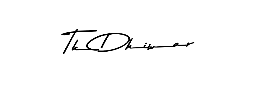 Asem Kandis PERSONAL USE is a professional signature style that is perfect for those who want to add a touch of class to their signature. It is also a great choice for those who want to make their signature more unique. Get Tk Dhiwar name to fancy signature for free. Tk Dhiwar signature style 9 images and pictures png