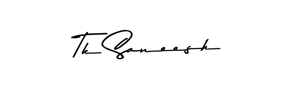 Here are the top 10 professional signature styles for the name Tk Saneesh. These are the best autograph styles you can use for your name. Tk Saneesh signature style 9 images and pictures png