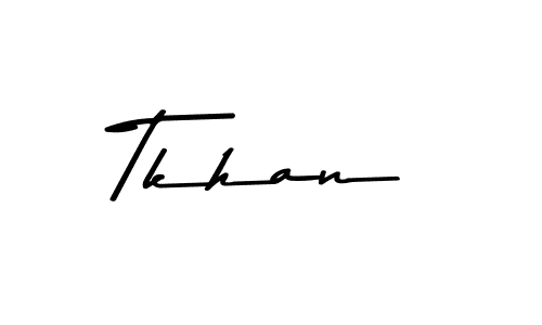 The best way (Asem Kandis PERSONAL USE) to make a short signature is to pick only two or three words in your name. The name Tkhan include a total of six letters. For converting this name. Tkhan signature style 9 images and pictures png