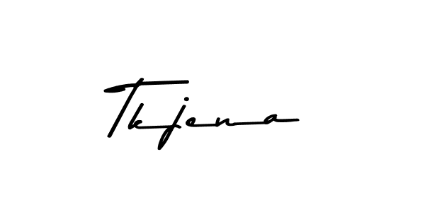 Create a beautiful signature design for name Tkjena. With this signature (Asem Kandis PERSONAL USE) fonts, you can make a handwritten signature for free. Tkjena signature style 9 images and pictures png