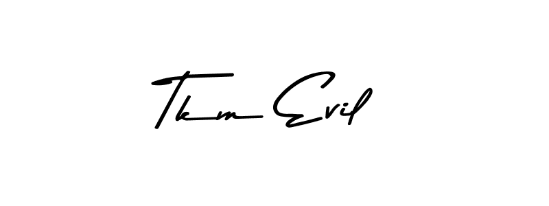 How to make Tkm Evil signature? Asem Kandis PERSONAL USE is a professional autograph style. Create handwritten signature for Tkm Evil name. Tkm Evil signature style 9 images and pictures png