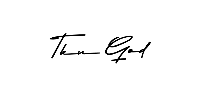 How to make Tkn God name signature. Use Asem Kandis PERSONAL USE style for creating short signs online. This is the latest handwritten sign. Tkn God signature style 9 images and pictures png