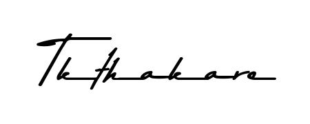 A timeless handwritten aesthetic for Tkthakare. The Asem Kandis PERSONAL USE font gives your signature a handcrafted feel with natural curves. Tkthakare signature style 9 images and pictures png