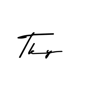 Use a signature maker to create a handwritten signature online. With this signature software, you can design (Asem Kandis PERSONAL USE) your own signature for name Tky. Tky signature style 9 images and pictures png