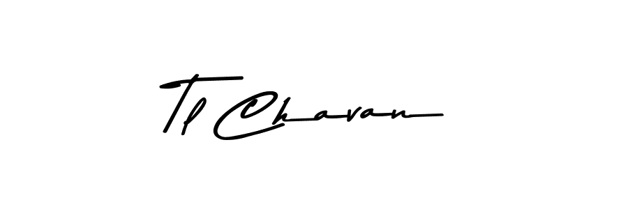 How to make Tl Chavan name signature. Use Asem Kandis PERSONAL USE style for creating short signs online. This is the latest handwritten sign. Tl Chavan signature style 9 images and pictures png