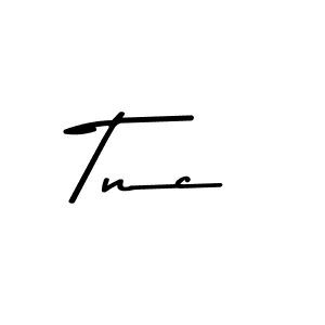 Create a beautiful signature design for name Tnc. With this signature (Asem Kandis PERSONAL USE) fonts, you can make a handwritten signature for free. Tnc signature style 9 images and pictures png
