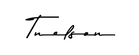Designed for modern professionals: Tnelson name signature crafted with Asem Kandis PERSONAL USE script. Ready for digital PDF workflows. Tnelson signature style 9 images and pictures png