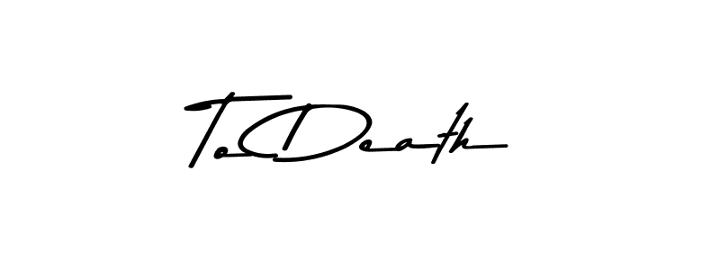 Similarly Asem Kandis PERSONAL USE is the best handwritten signature design. Signature creator online .You can use it as an online autograph creator for name To Death. To Death signature style 9 images and pictures png