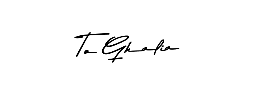 Design your own signature with our free online signature maker. With this signature software, you can create a handwritten (Asem Kandis PERSONAL USE) signature for name To Ghalia. To Ghalia signature style 9 images and pictures png