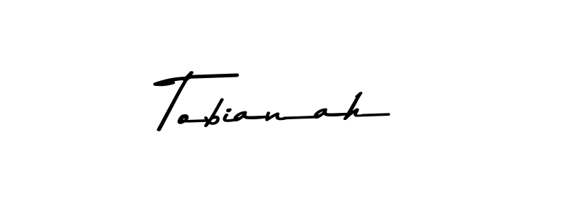 Make a beautiful signature design for name Tobianah. With this signature (Asem Kandis PERSONAL USE) style, you can create a handwritten signature for free. Tobianah signature style 9 images and pictures png