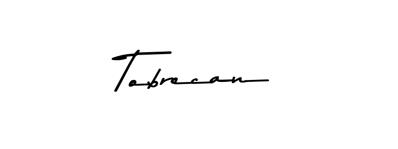 How to make Tobrecan name signature. Use Asem Kandis PERSONAL USE style for creating short signs online. This is the latest handwritten sign. Tobrecan signature style 9 images and pictures png