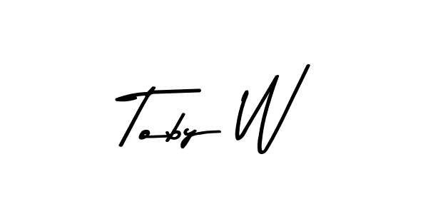 You should practise on your own different ways (Asem Kandis PERSONAL USE) to write your name (Toby W) in signature. don't let someone else do it for you. Toby W signature style 9 images and pictures png