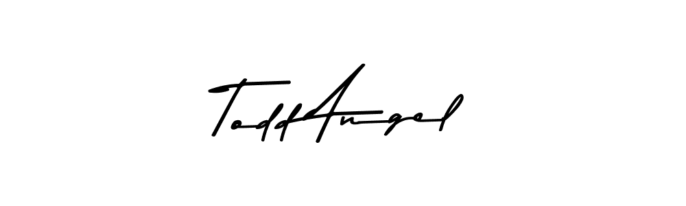How to make Todd Angel name signature. Use Asem Kandis PERSONAL USE style for creating short signs online. This is the latest handwritten sign. Todd Angel signature style 9 images and pictures png