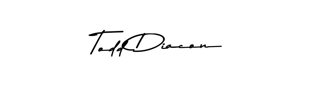 Asem Kandis PERSONAL USE is a professional signature style that is perfect for those who want to add a touch of class to their signature. It is also a great choice for those who want to make their signature more unique. Get Todd Diacon name to fancy signature for free. Todd Diacon signature style 9 images and pictures png