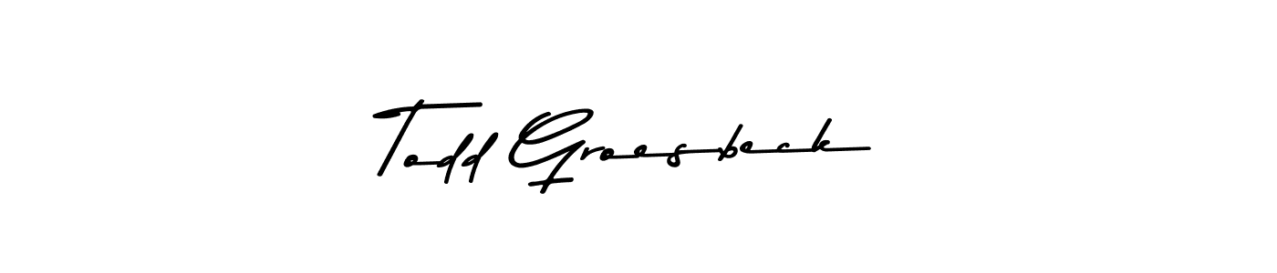 Todd Groesbeck stylish signature style. Best Handwritten Sign (Asem Kandis PERSONAL USE) for my name. Handwritten Signature Collection Ideas for my name Todd Groesbeck. Todd Groesbeck signature style 9 images and pictures png