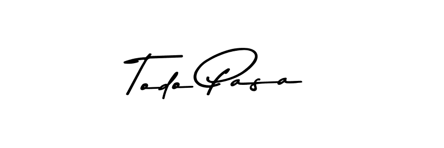 Make a beautiful signature design for name Todo Pasa. With this signature (Asem Kandis PERSONAL USE) style, you can create a handwritten signature for free. Todo Pasa signature style 9 images and pictures png