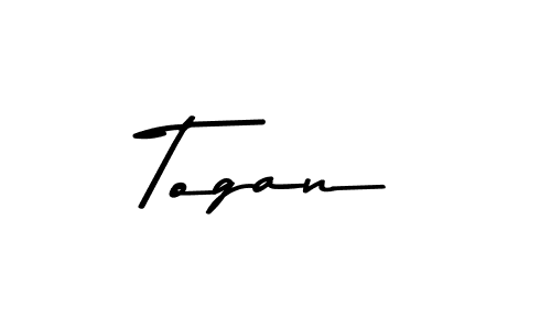 Create a beautiful signature design for name Togan. With this signature (Asem Kandis PERSONAL USE) fonts, you can make a handwritten signature for free. Togan signature style 9 images and pictures png