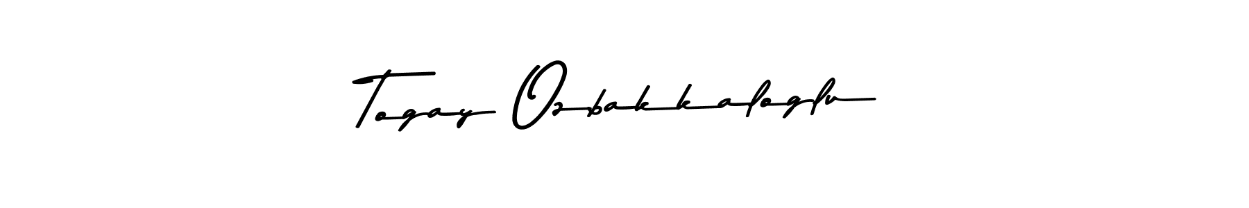 Create a beautiful signature design for name Togay Ozbakkaloglu. With this signature (Asem Kandis PERSONAL USE) fonts, you can make a handwritten signature for free. Togay Ozbakkaloglu signature style 9 images and pictures png
